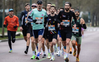 Groupe de marathoniens