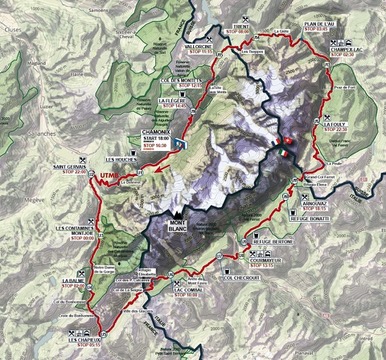 Parcours UTMB 2026 Ultra trail du Mont-Blanc