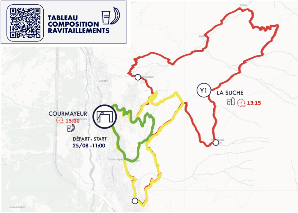 Parcours de l'UTMB YCC Ultra trail du Mont-Blanc 2026